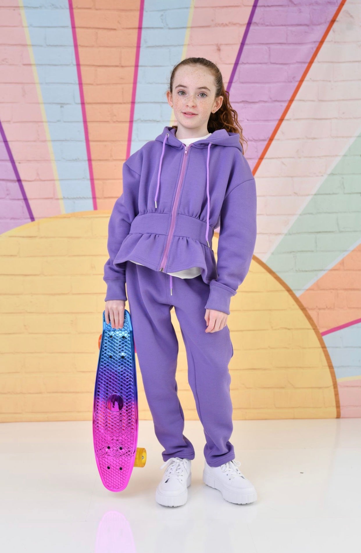 Dolly Peplum Jogger Purple