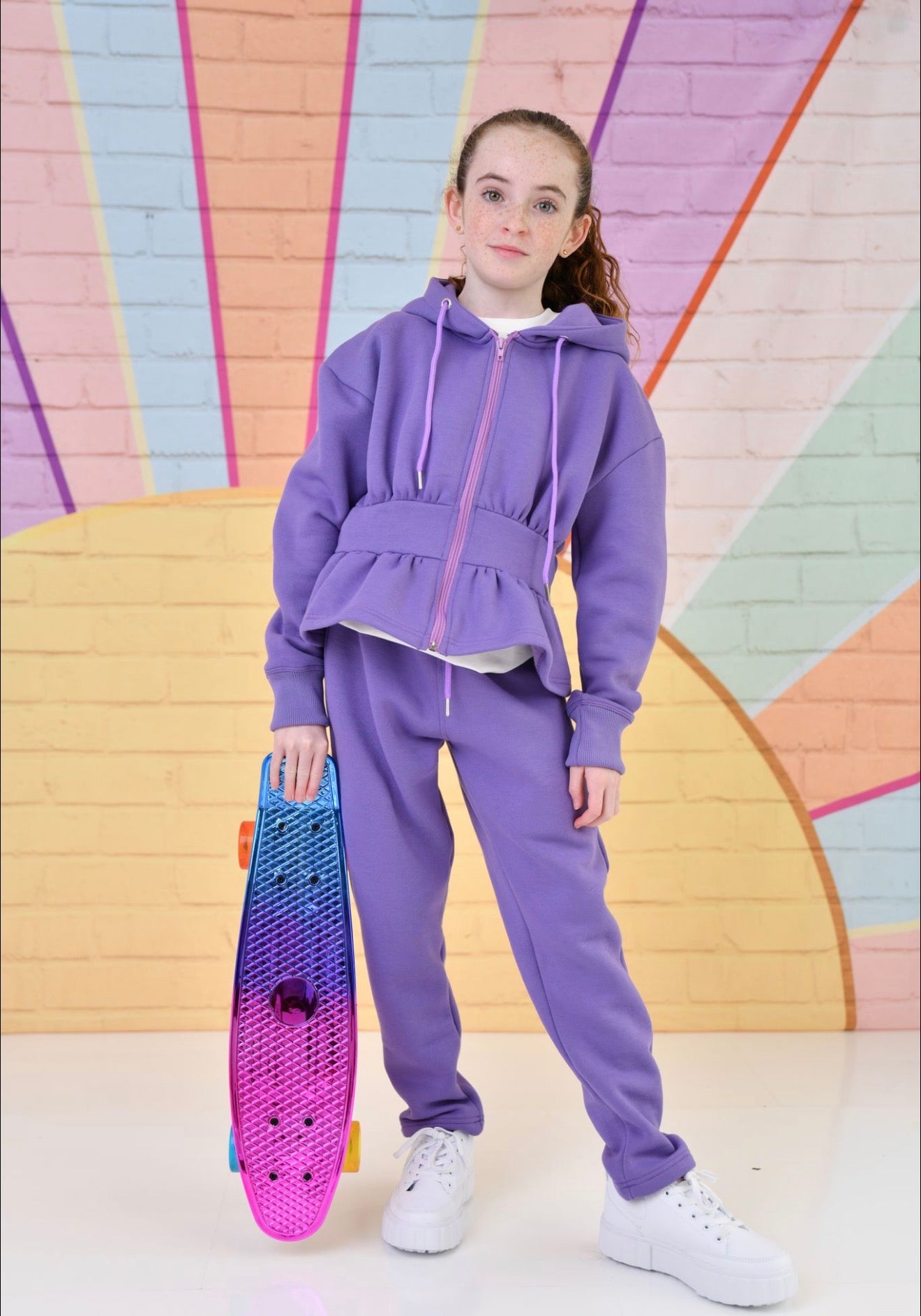 Dolly Peplum Jogger Purple