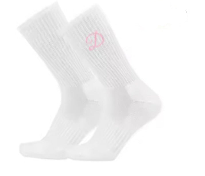 D by Dolly Sport Ankle Socks White Baby Pink D *Preorder