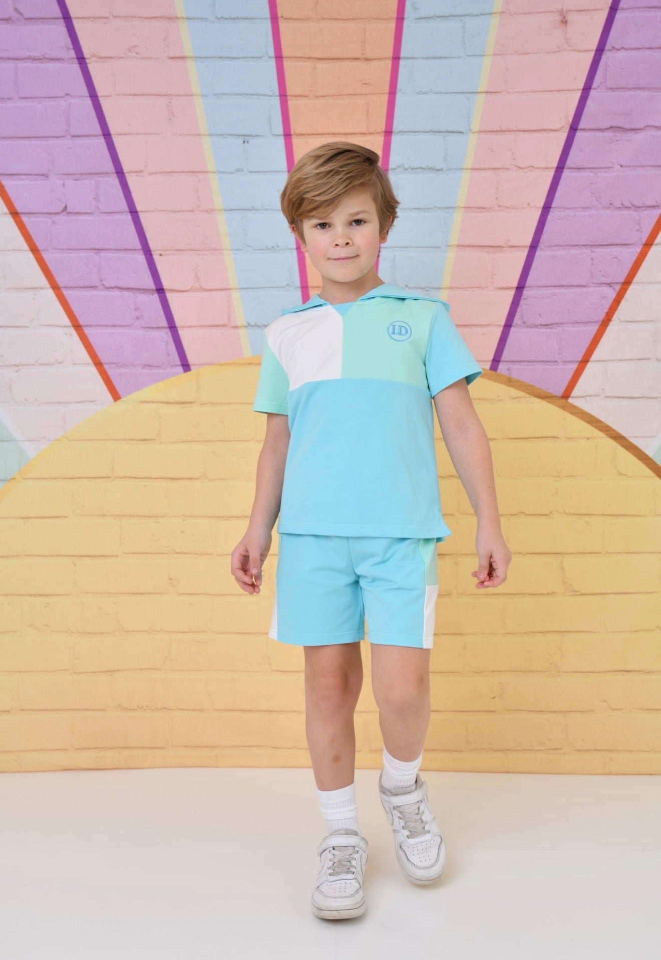 Little Dudes Sky Shorts & Hooded T shirt *Preorder