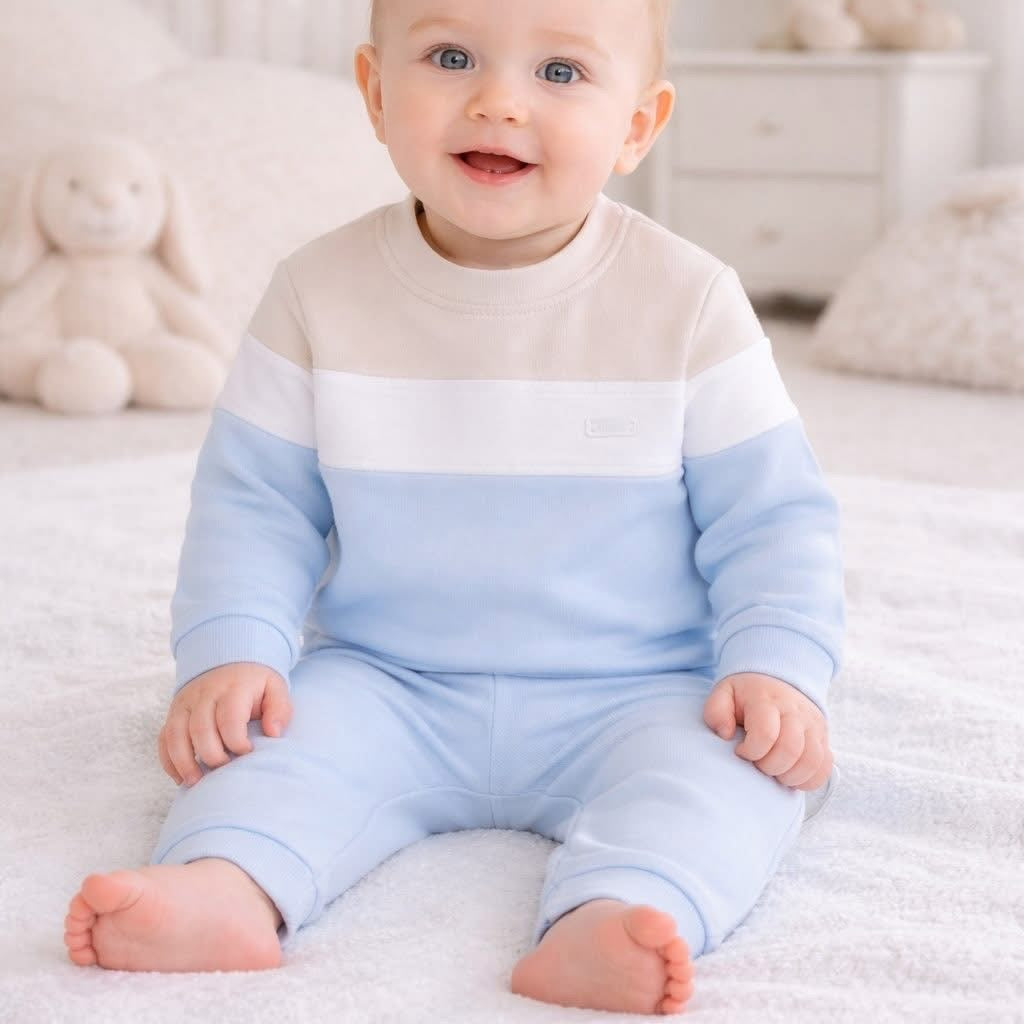 Amore Boys Blue Beige Jog Set