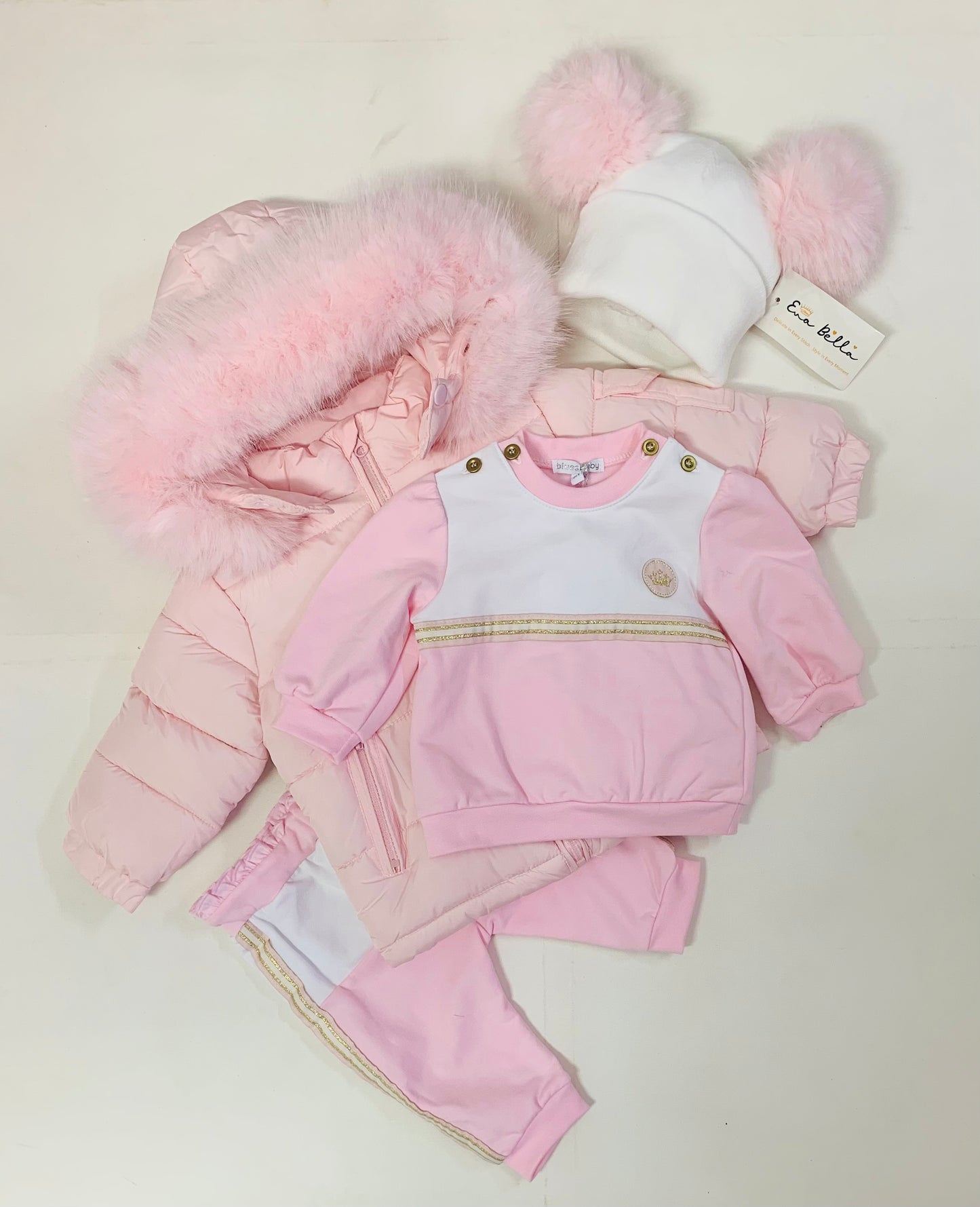 Blues Baby Girls Venilo Pink Jogging Set