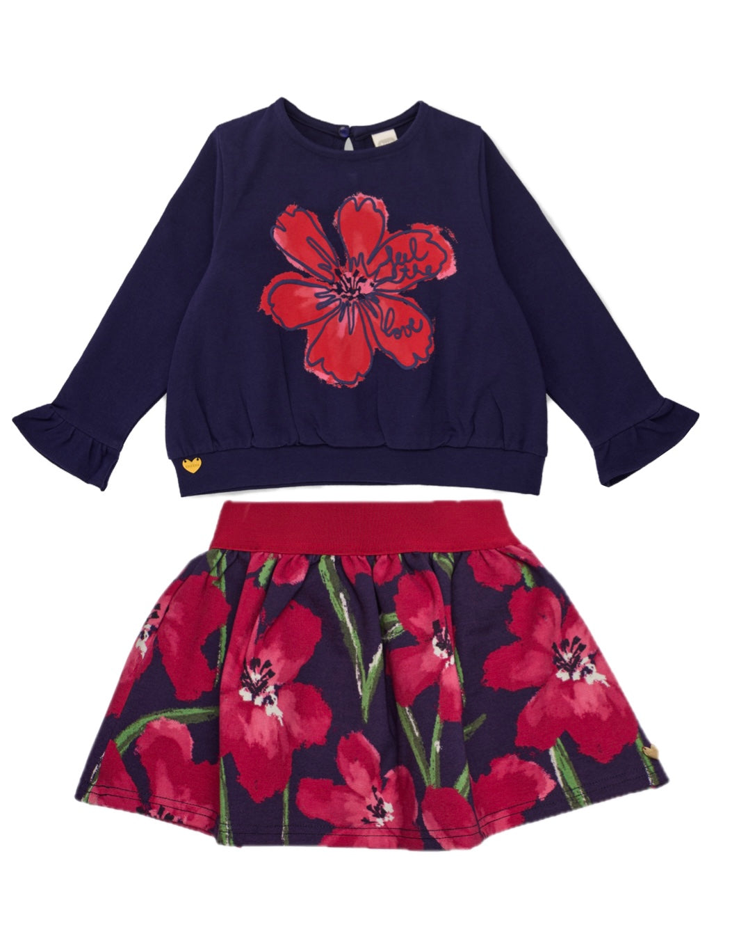 Tuc Tuc Red Floral Skirt Set