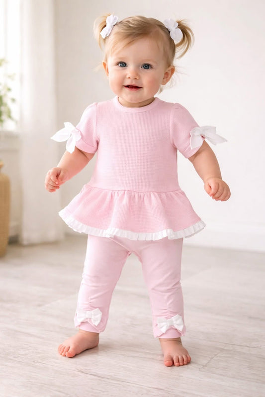 Blues Baby Girls Paris Pink Tunic & Leggings Set
