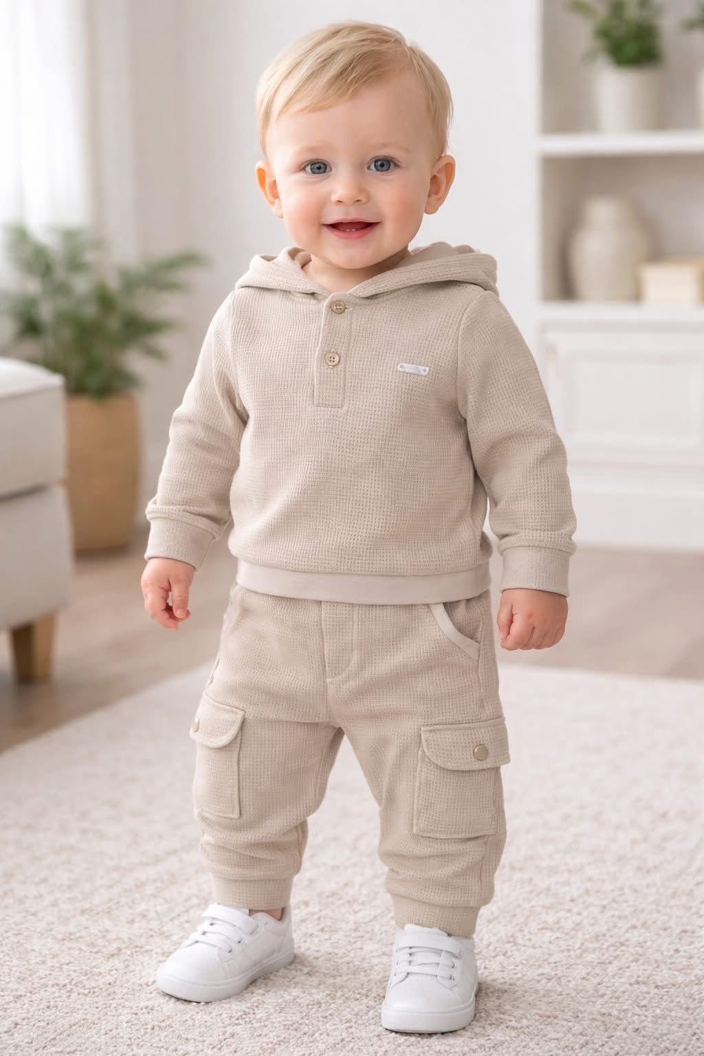 Blues Baby Boys St Malo Beige Jogging Set