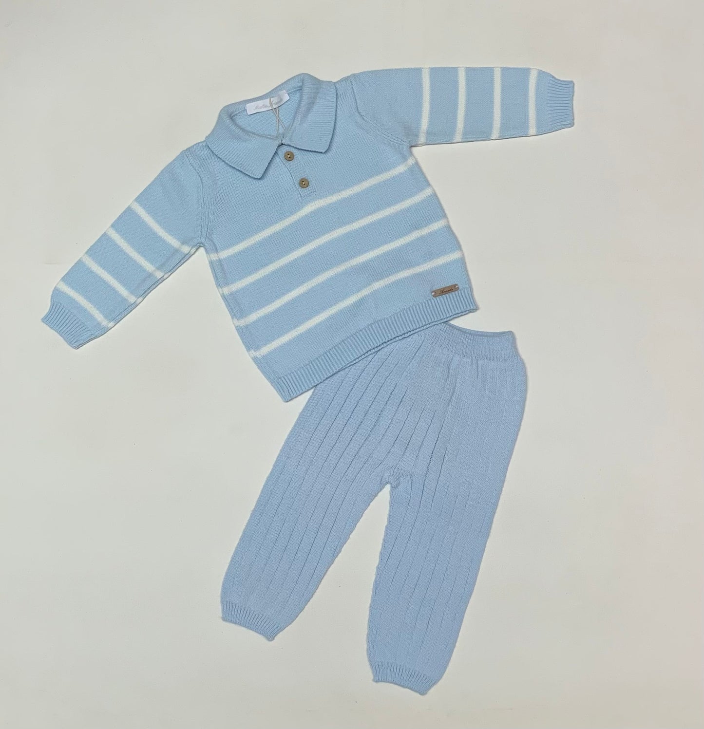 Martin Aranda Baby Blue Kntted Jumper & Trousers