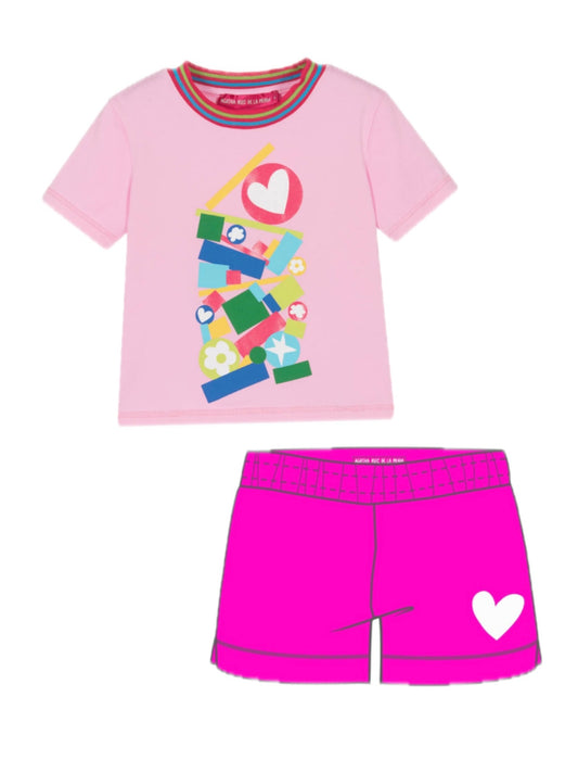 Agatha Ruiz de la Prada Malibu Fushia Shorts Set