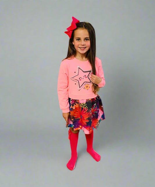 Tuc Tuc Cosmic Girl Pink Star Dress