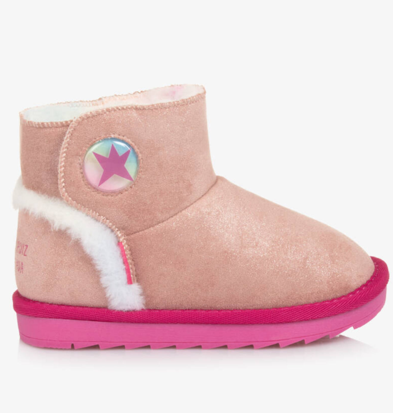 Agatha Ruiz de la Prada Baby Pink Glitter Boot *Preorder