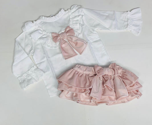 Puro Mimo Girls Pink Bloomer & Blouse