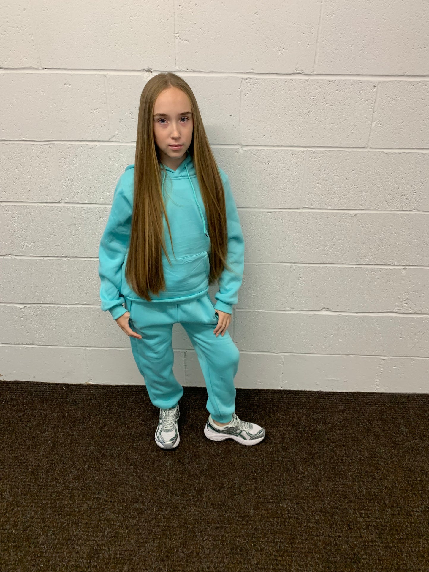 Girls Mint Green 2PC Hoodie Tracksuit