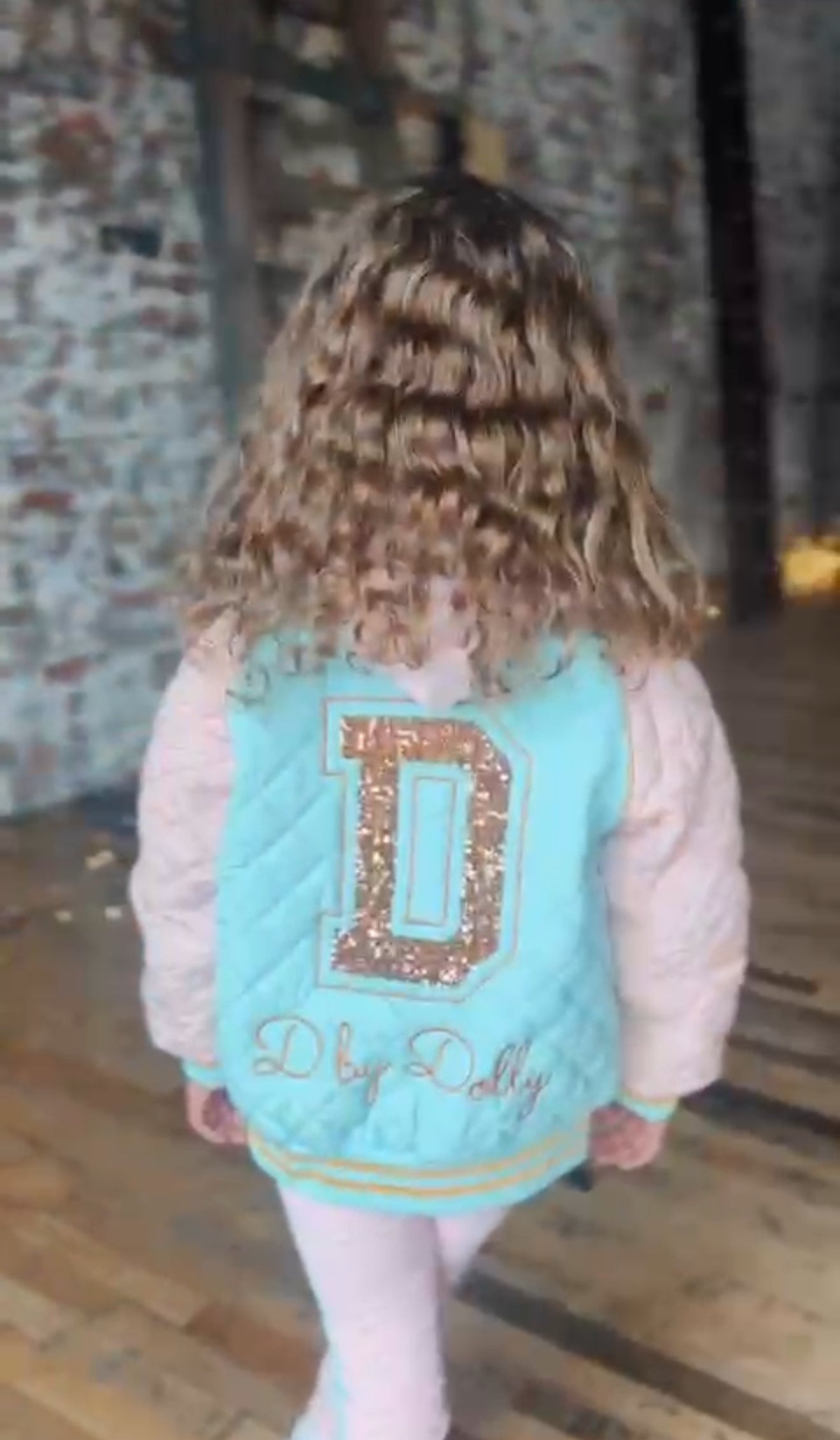 D by Dolly Aqua Quilted Bomber Jacket