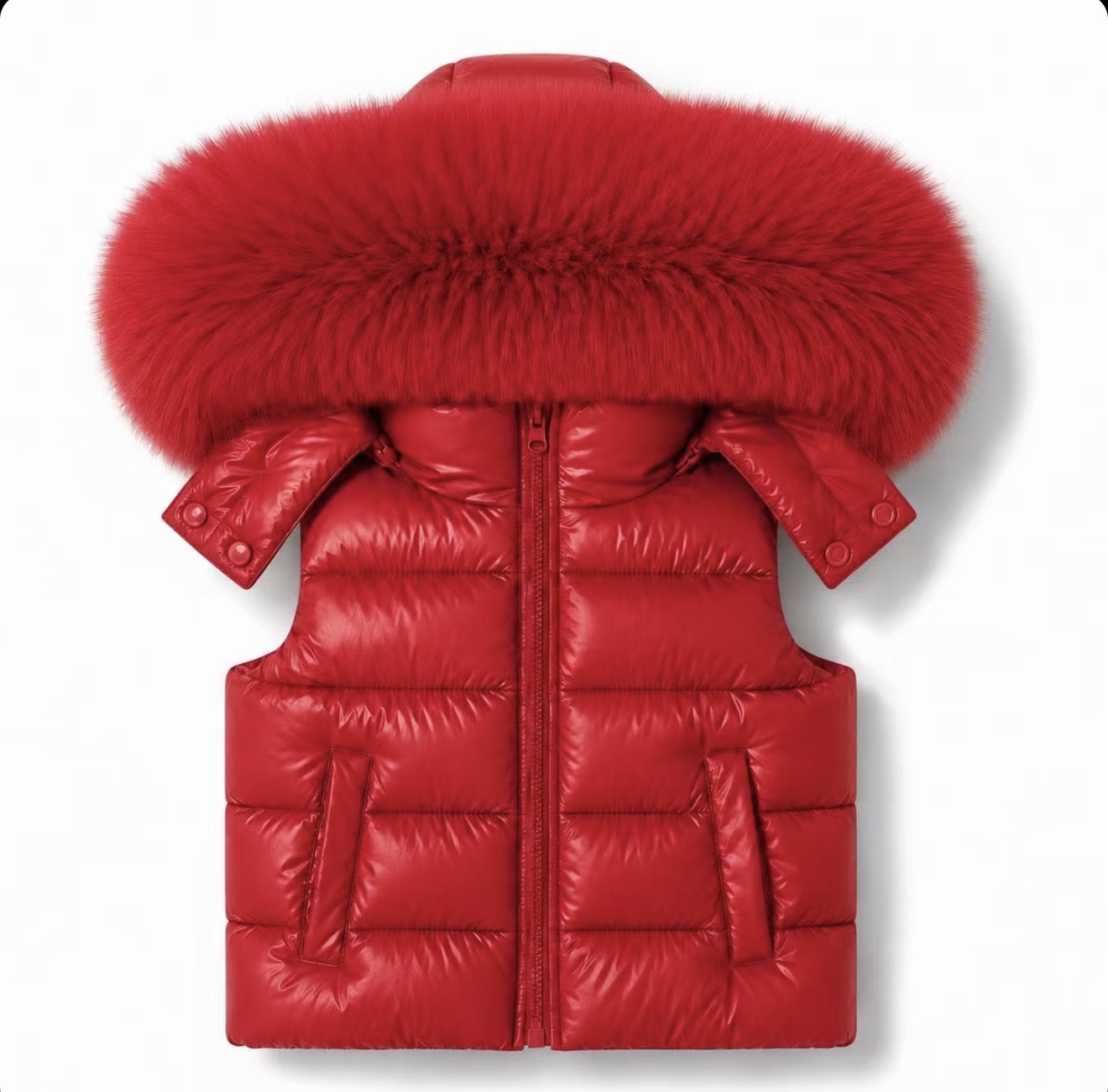 Pre-Order | Limited Stock | EvaBella Signature Faux Padded Gillet| Red