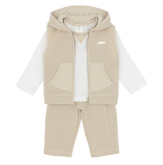 Amore Boys Beige 3PC Gillet Set