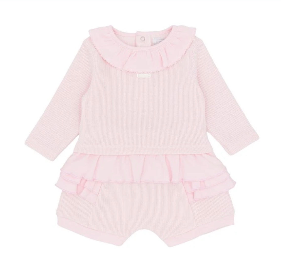 Amore Girls Pink Knitted Jam Pants Set