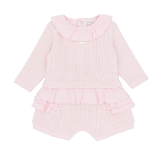 Amore Girls Pink Knitted Jam Pants Set