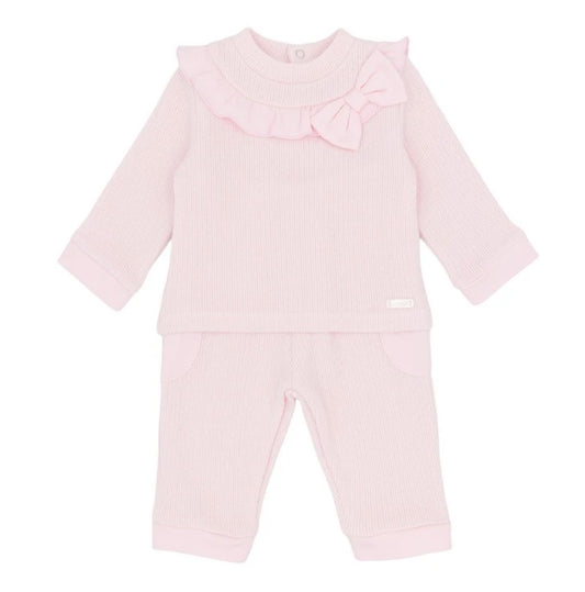 Amore Girls Pink Knitted Jogging Set