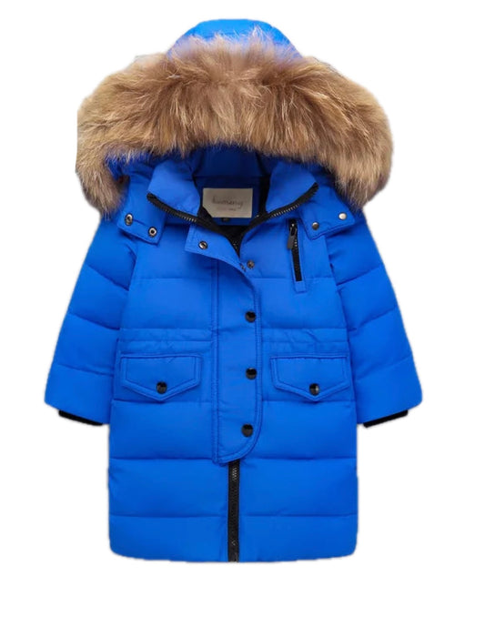 Boys Colbolt Winter Coat Faux Fur Hood