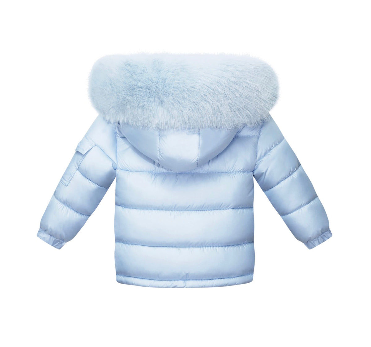EvaBella Signature Faux Padded Coat Baby Blue