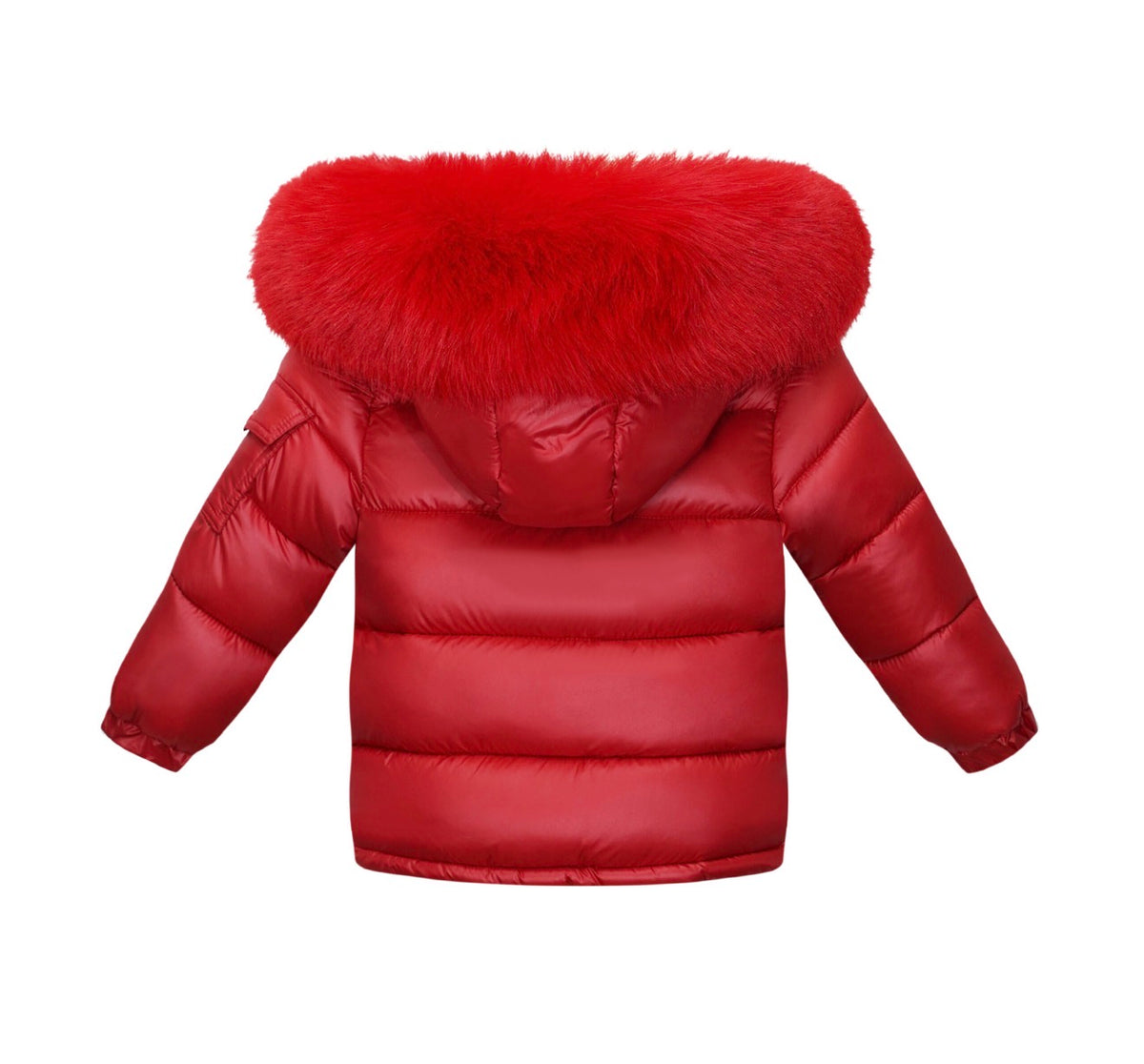 EvaBella Signature Faux Padded Coat Red