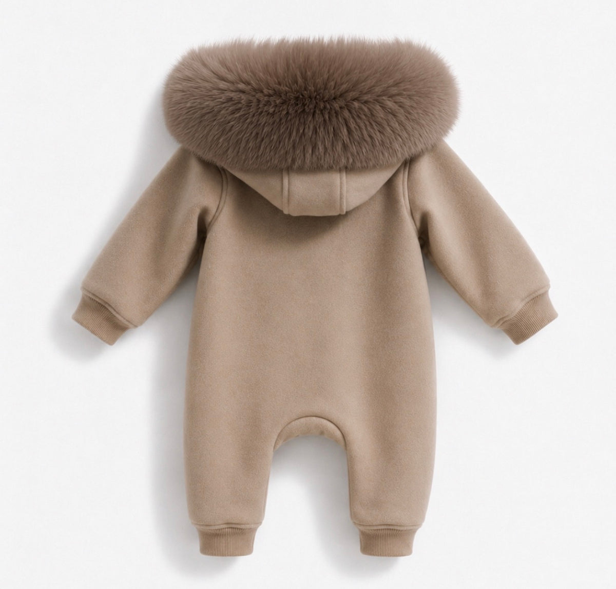 EvaBella Signature Faux Fur Hooded All in One| Irish Cream