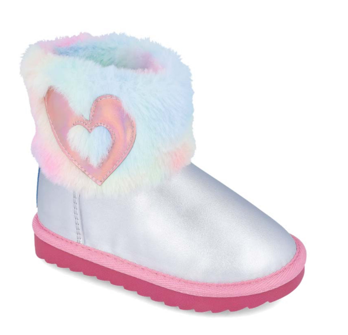 Agatha Ruiz de la Prada Silver Fur Fux Boot