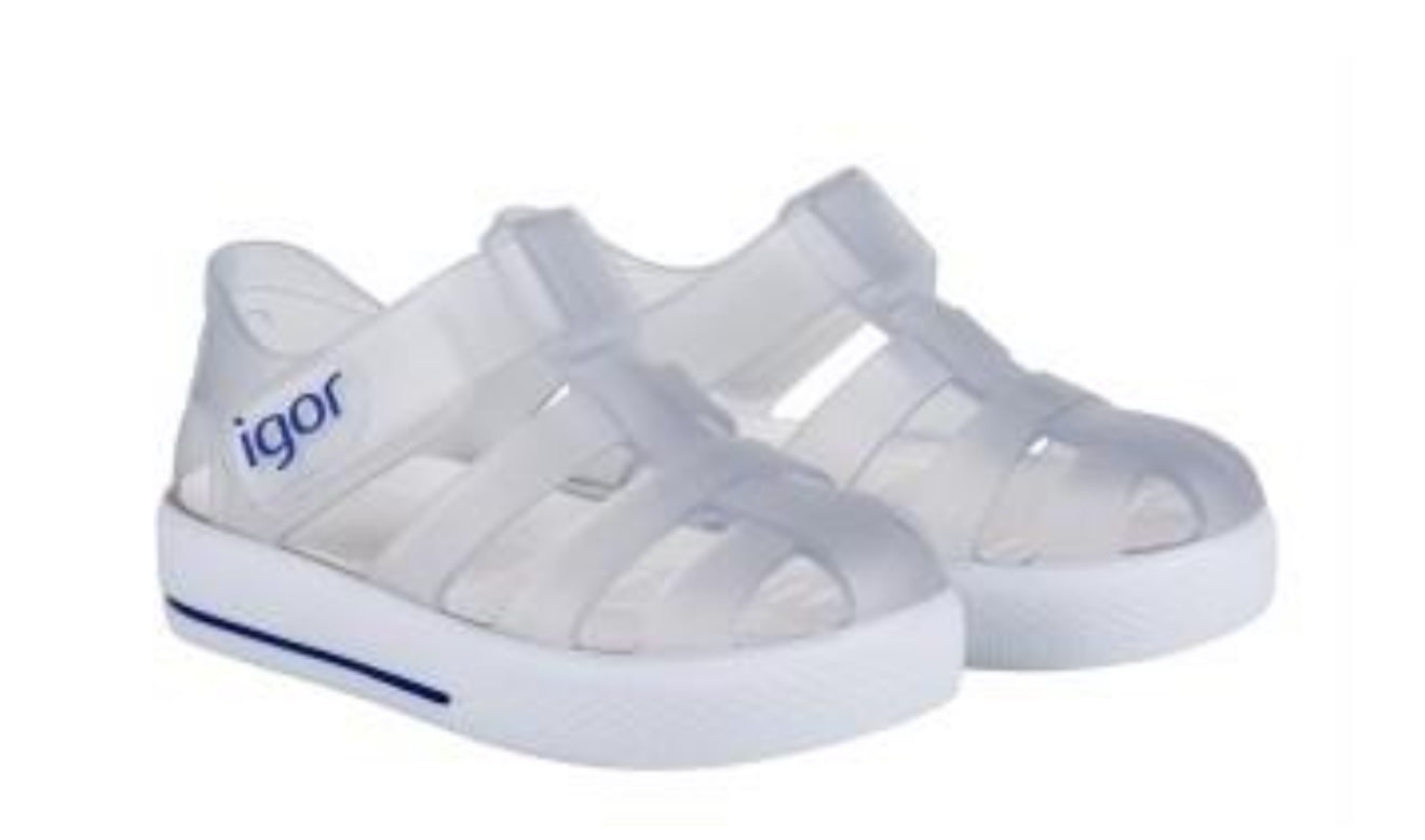 Igor Star Transparent Blanca Clear Jellie Shoe