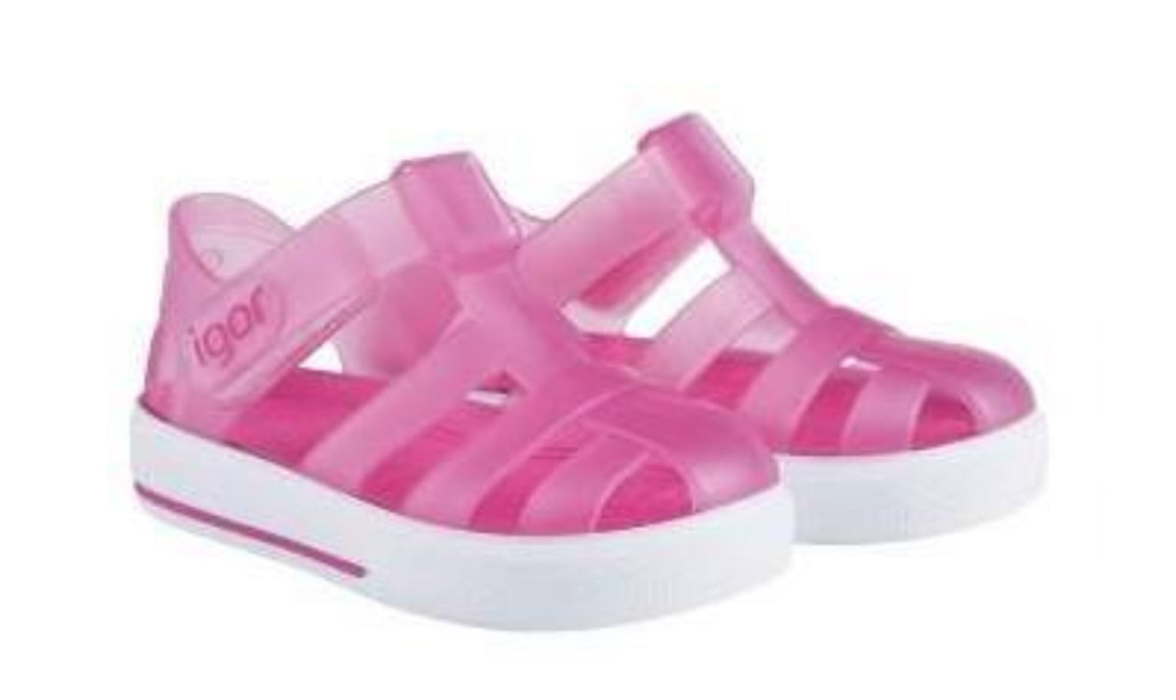 Igor Star Transparent Fushia Pink Jellie Shoe