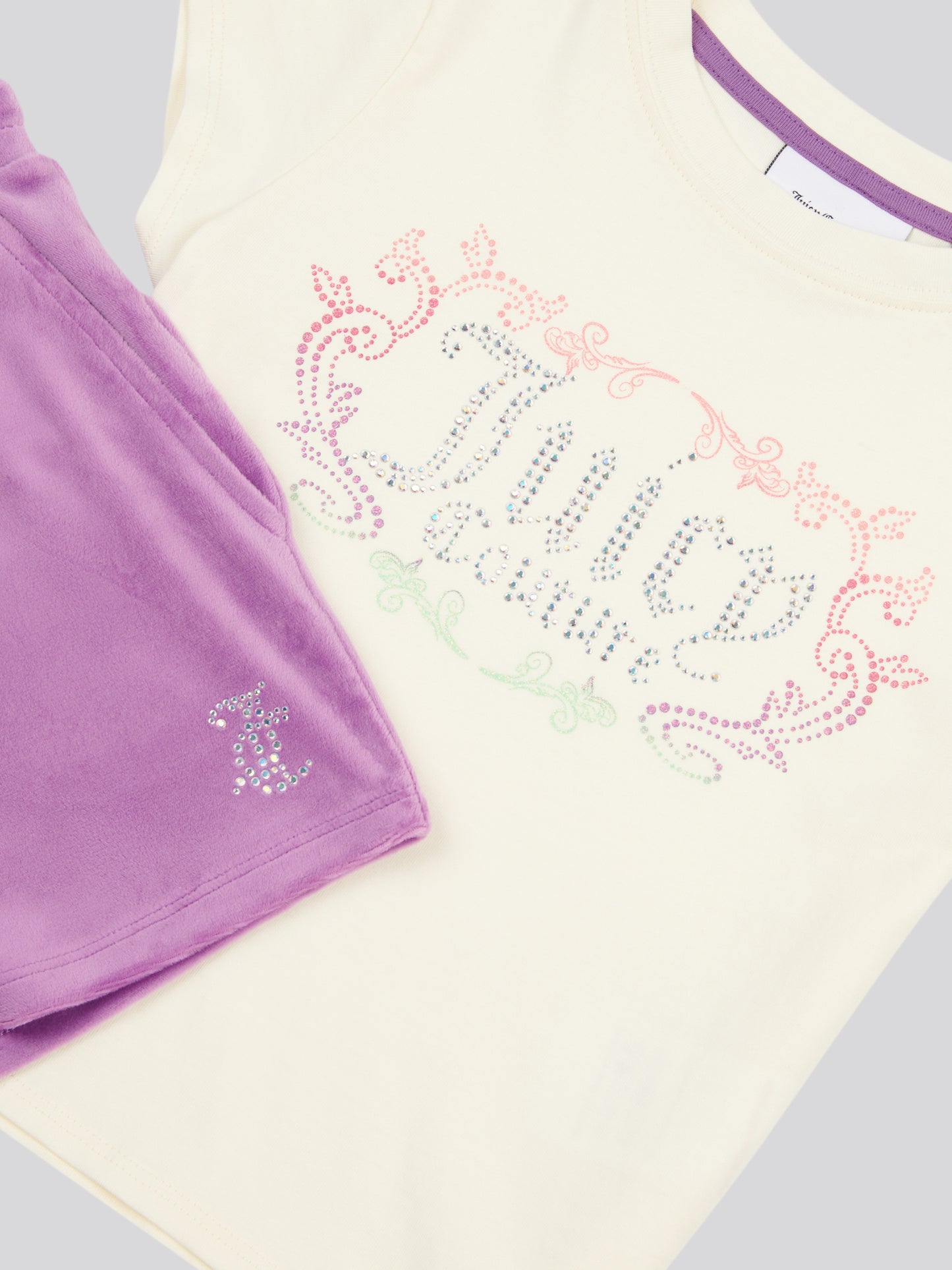 Juicy Couture Dewberry T Shirt & Velour Short Set