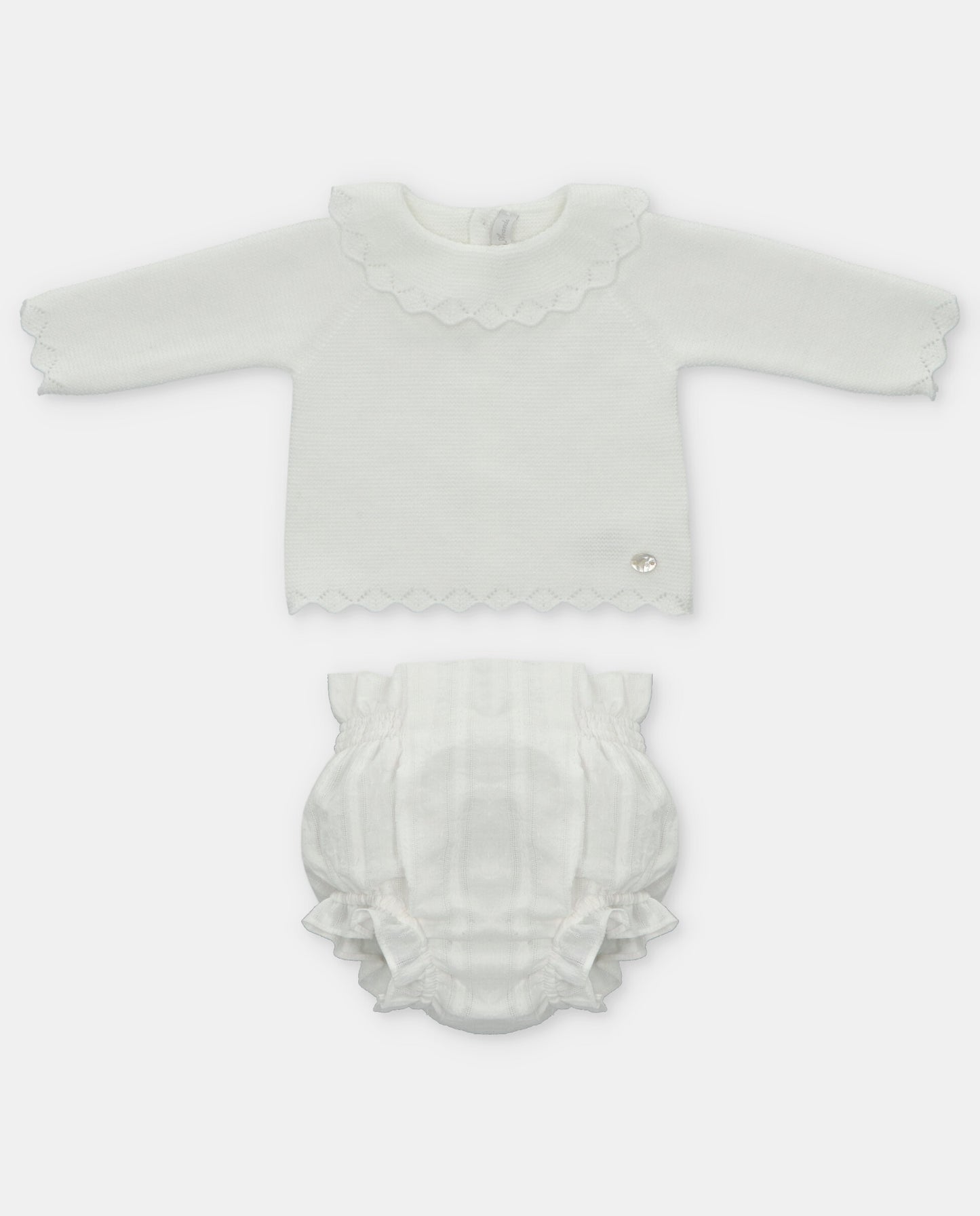 Martin Aranda White Two Piece Shorts Set