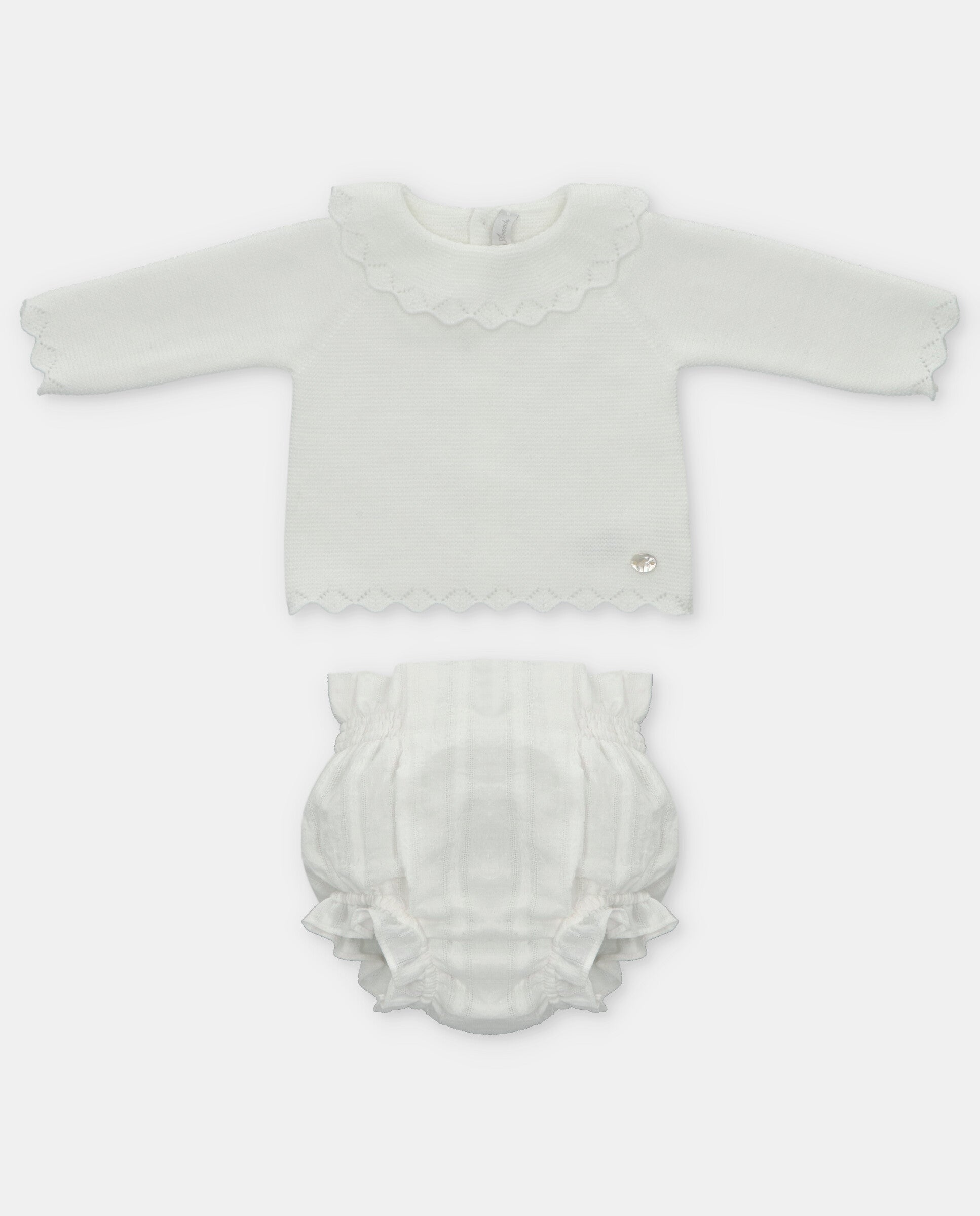 Martin Aranda White Two Piece Shorts Set