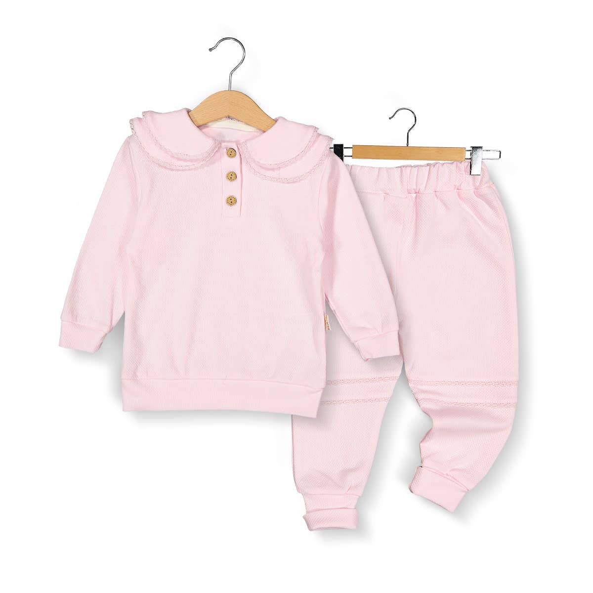 Omnis Pura Cotton Elegant Long Sleeve Top and Pants Set for Girls