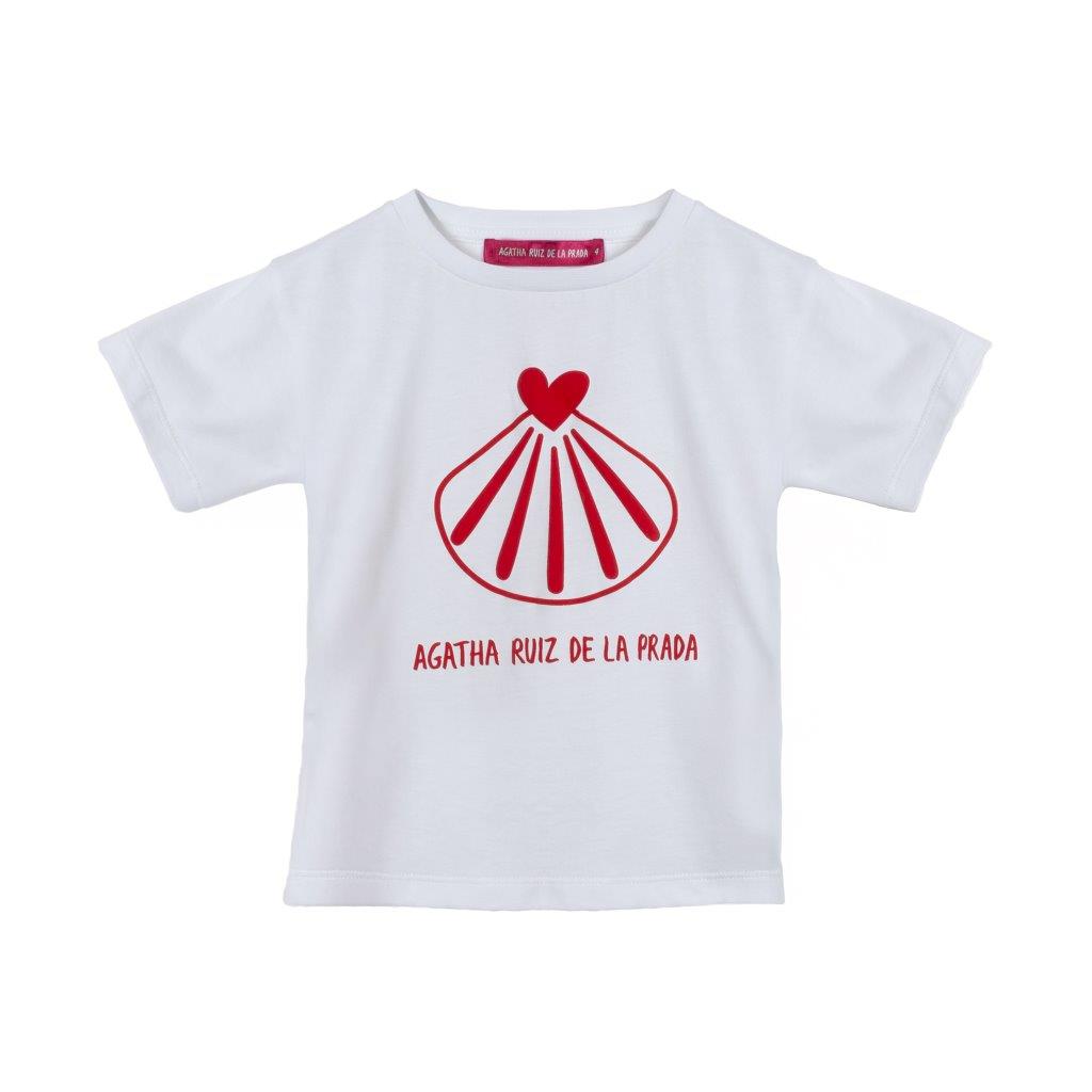 Agatha Ruiz de la Prada Red Sea Shell Shorts & T-Shirt Set – Girls Designer Summer Outfit *Preorder