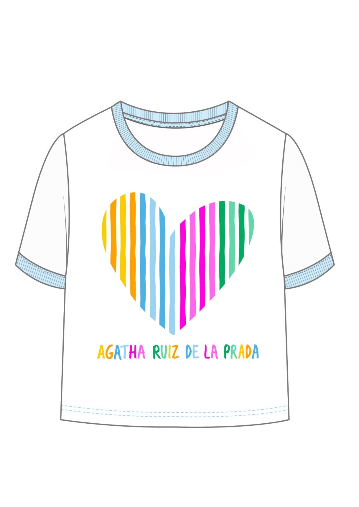 Agatha Ruiz de la Prada Nice White T shirt & Multi Colour Shorts