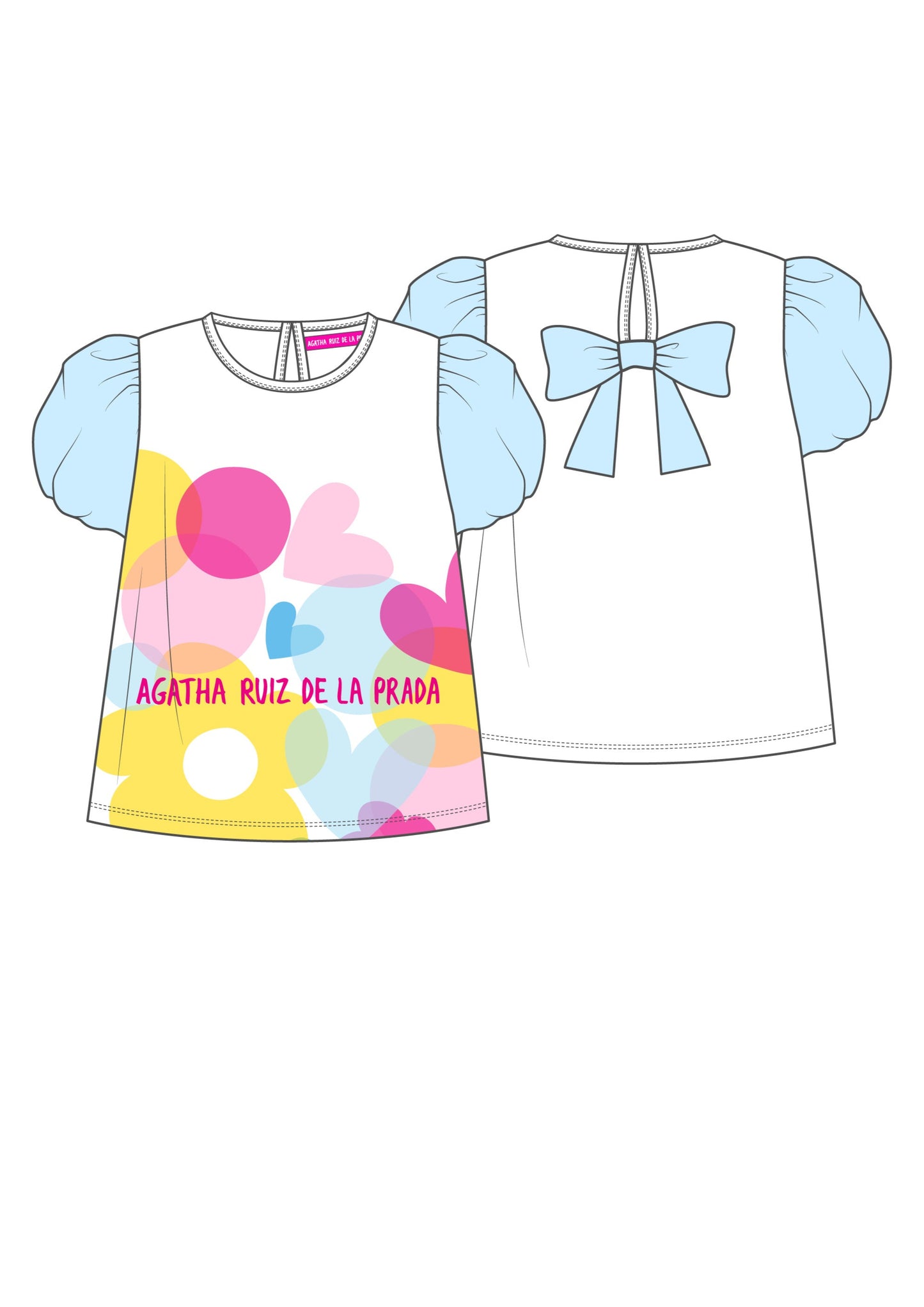 Agatha Ruiz de la Prada Monaco White T shirt & Shorts Set