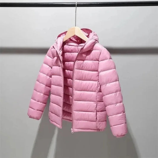 Girls Spring Light Weight Padded Jacket - Baby Pink