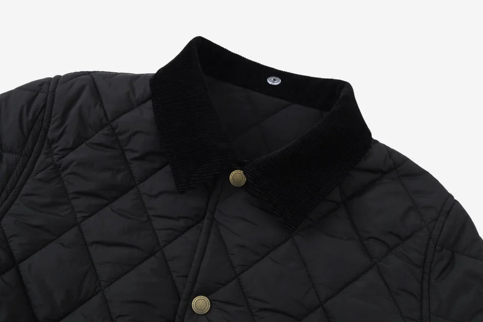 Boys Black Diamond Quilted Hooded Jacket *Online Product