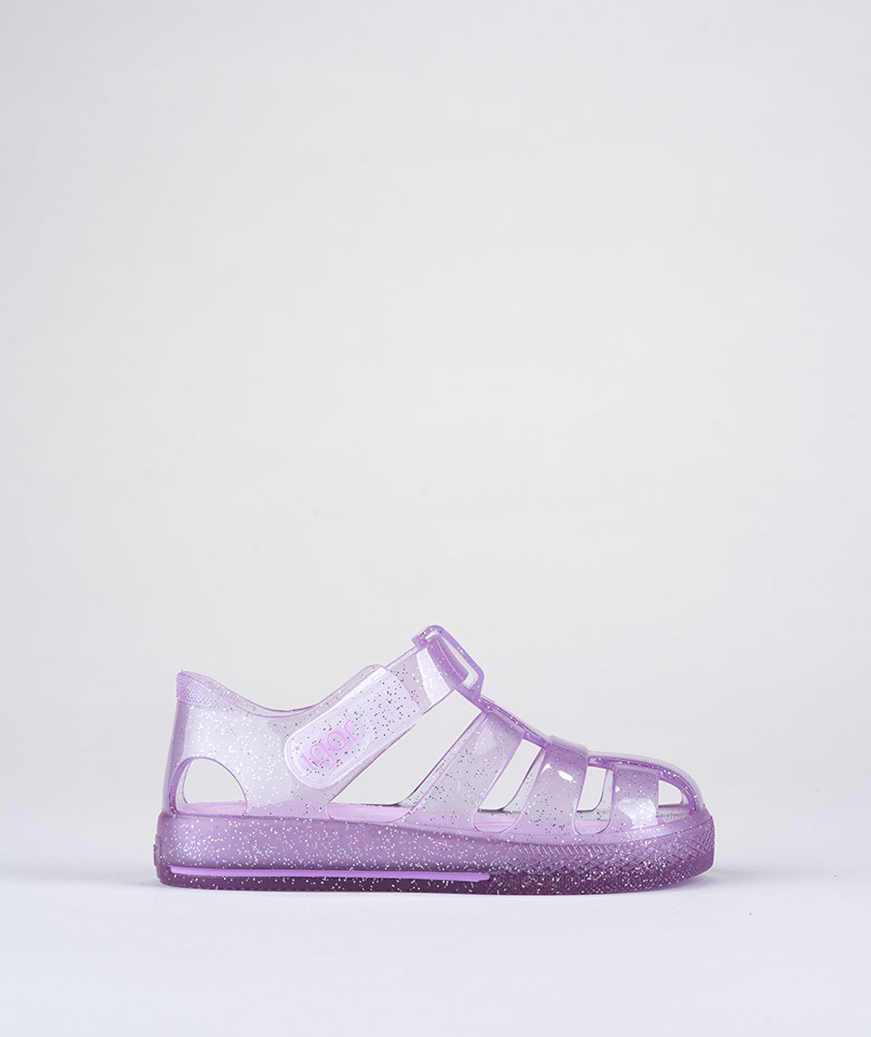 Igor Star Glitter Transparent Lilac Jellie Shoe