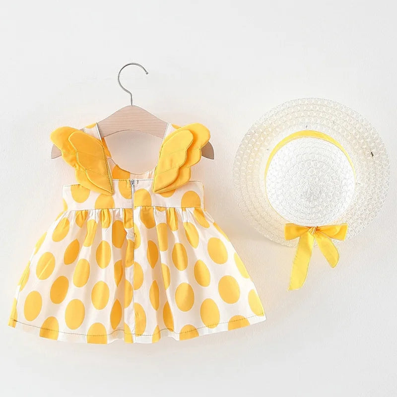 Baby Girl Dress and Knicker Set - Lemon