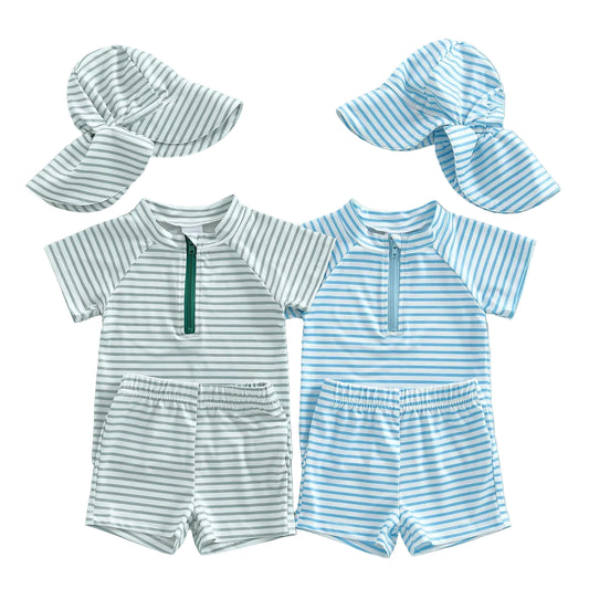 Boys 2-Piece Swim Set Blue – Toddler & Baby Swimwear (3 Months–4 Years) *Preorder