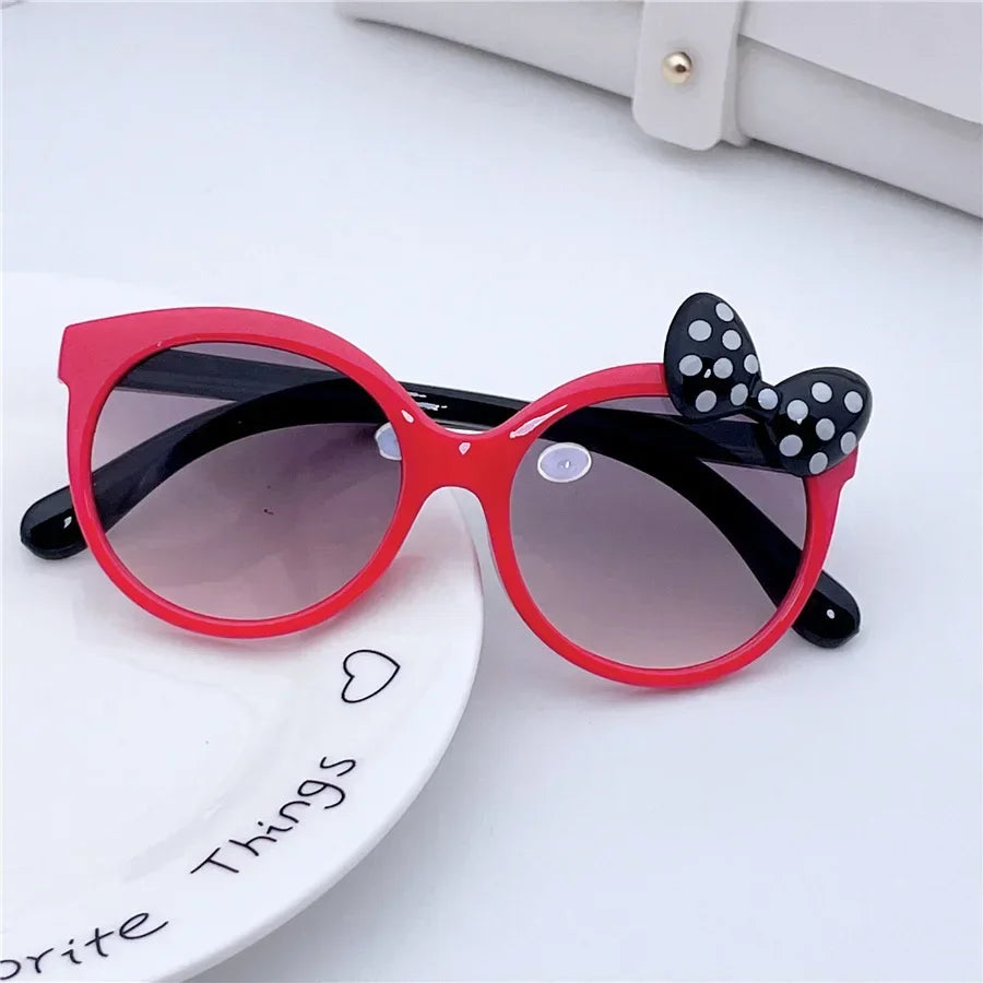 Girls' Sunglasses with Cute Bow Motif – Choice of Colors