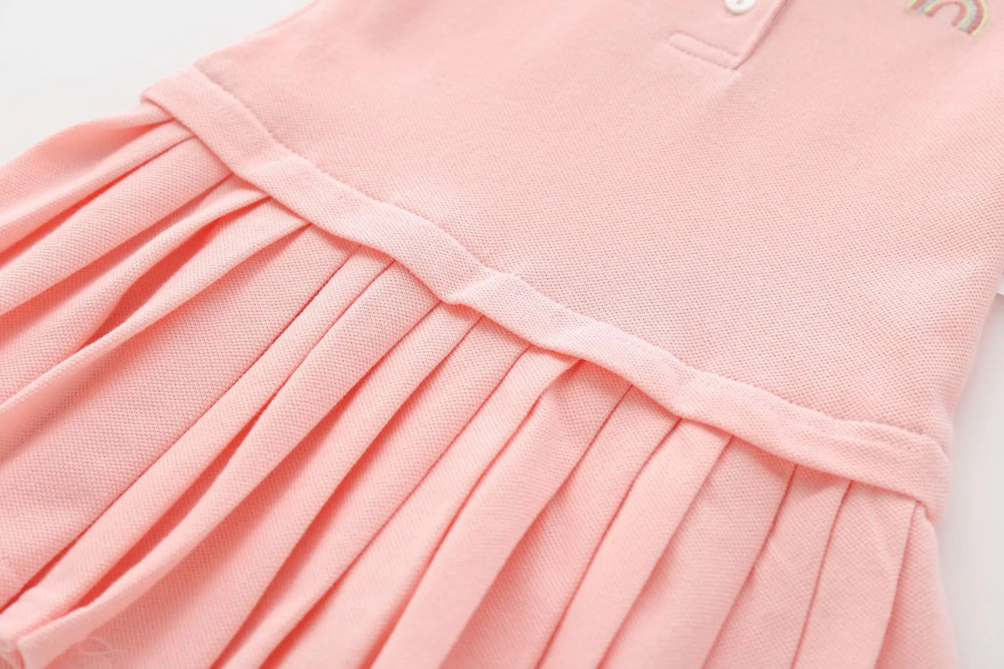 Girls Baby Pink Polo Summer Dress