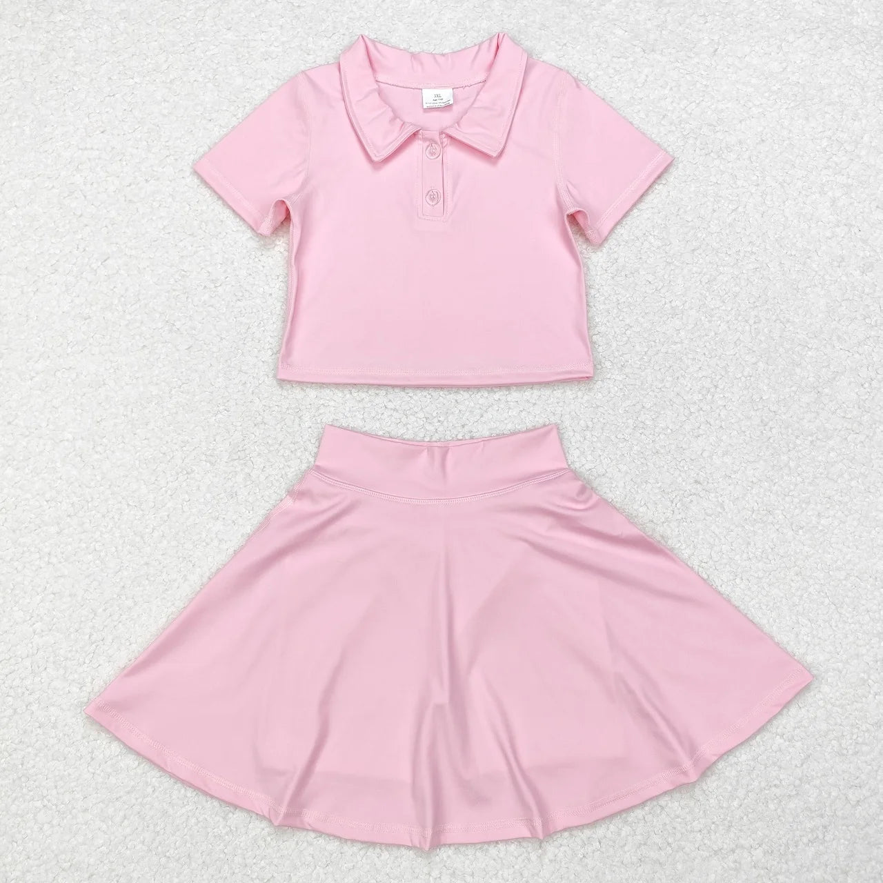 Core Gymwear Baby Pink Skort & Polo Set *Preorder