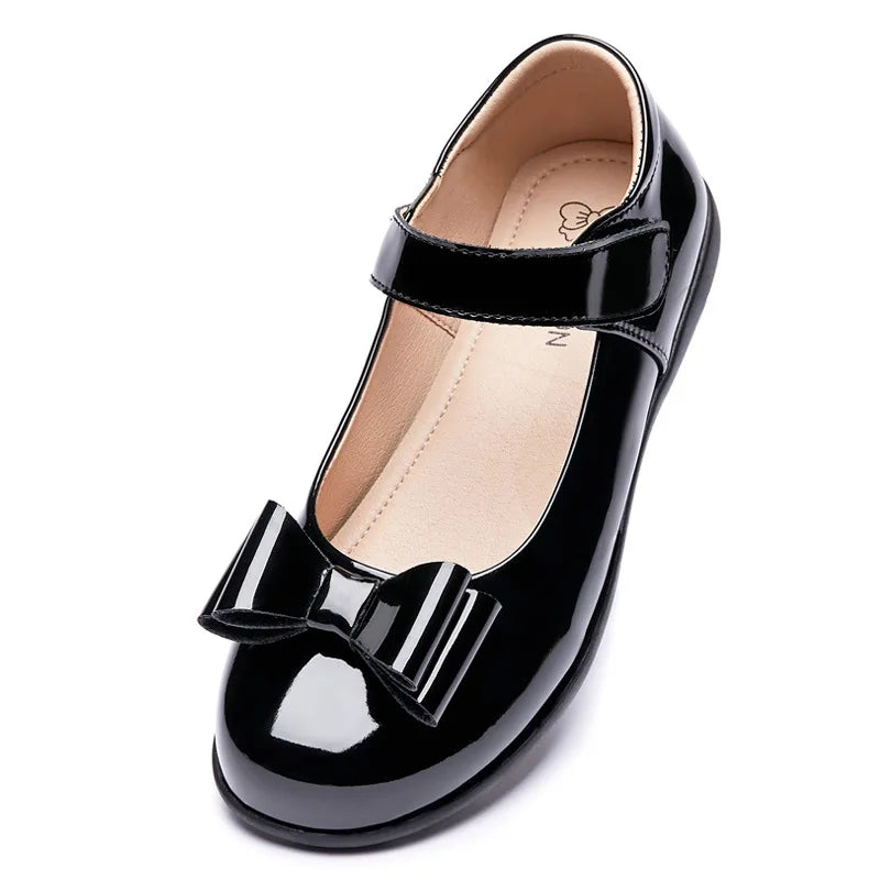 Girls Black Patent Leather Charlotte School Shoe