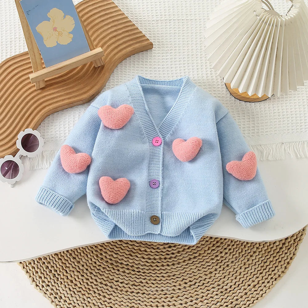 Girls Pastel Blue Knitted Cardigan and Tulle Skirt