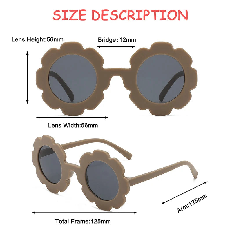 Pastel Daisy Flower Round Sunglasses – Choice of Colors