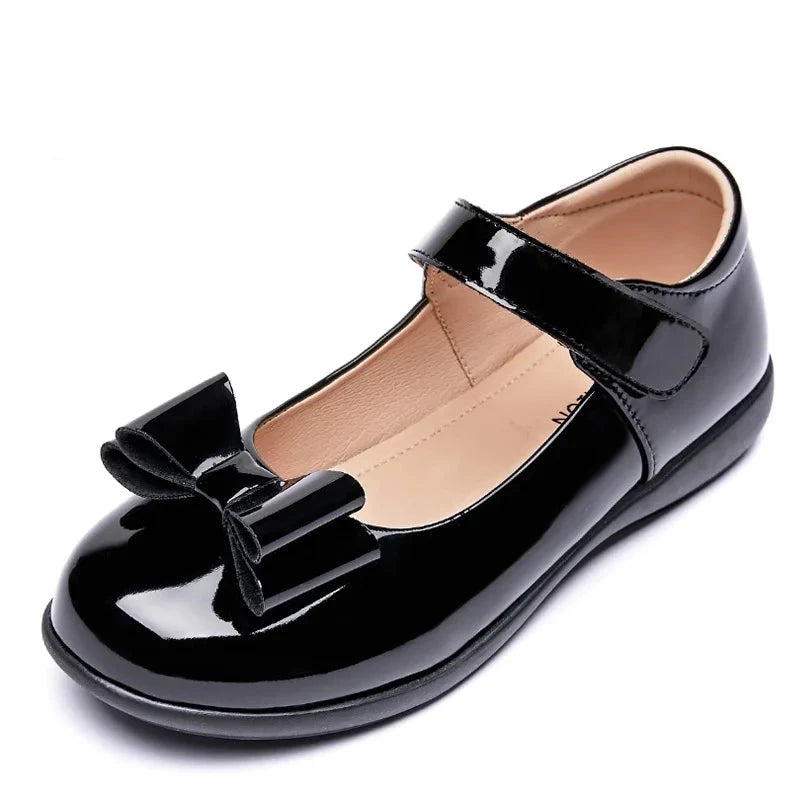 Girls Black Patent Leather Charlotte School Shoe