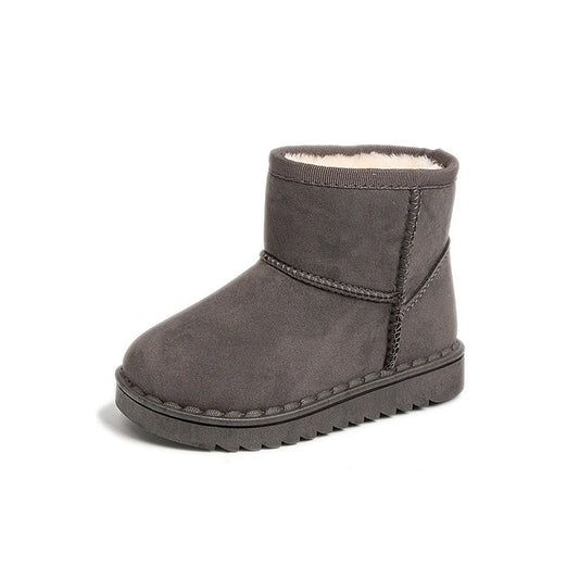 Girls Faux Fur Boots Grey