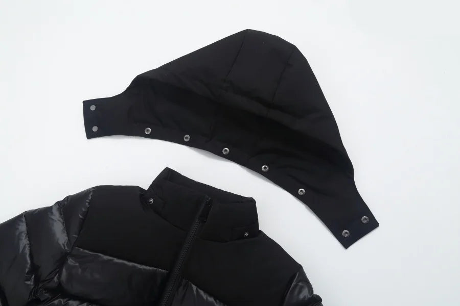 Boys Black Hooded Puffer Jacket *Online Product
