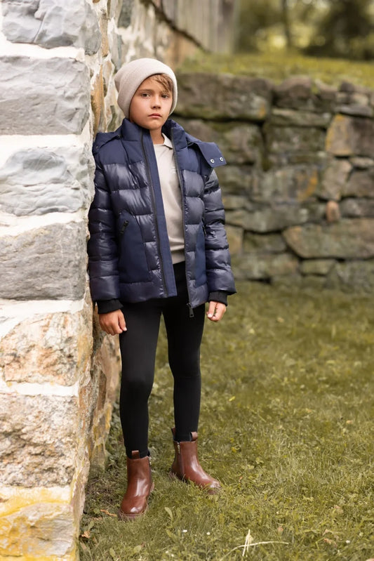 Boys Navy Hooded Puffer Jacket *Online Product
